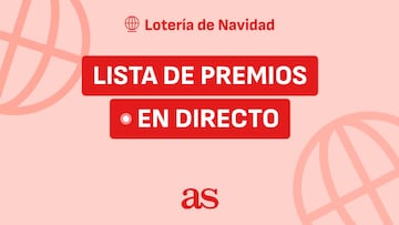Lista de premios de la Lotería de Navidad 2025 en directo