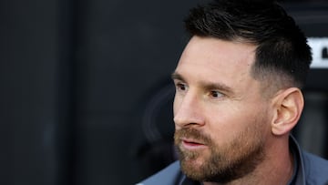 FORT LAUDERDALE, FLORIDA - APRIL 06: Lionel Messi #10 of Inter Miami looks on during a game against the Colorado Rapids at DRV PNK Stadium on April 06, 2024 in Fort Lauderdale, Florida.   Megan Briggs/Getty Images/AFP (Photo by Megan Briggs / GETTY IMAGES NORTH AMERICA / Getty Images via AFP)