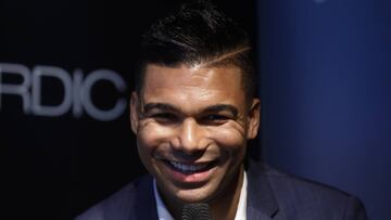 Footballplayer Casemiro during a " Nordic Life " water promotional presentation, in Madrid, on Thursday 11, April 2019