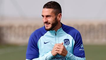 Koke, del Atlético, en un entrenamiento.