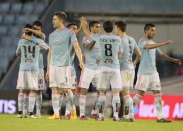 1-0. Nolito celebró el gol de la victoria.