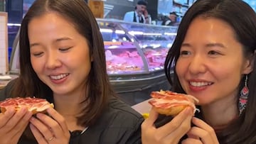 Dos japonesas prueban el jamón de bellota por primera vez en España y revelan: “No tiene nada que ver con el de Japón”