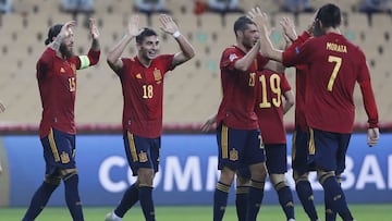 Los jugadores de la Selección Española.