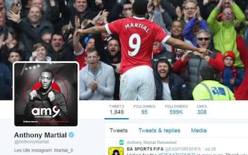 Anthony Martial's Twitter account is clear about the AM9 brand