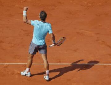 Nadal celebra un punto.