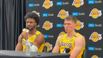 Bronny responde a los detractores sobre su presencia en Lakers junto a LeBron