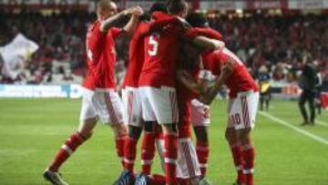 Jardel celebra su anotación contra Vitoria de Setubal.