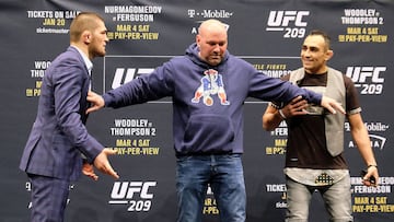 Khabib Nurmagomedov y Tony Ferguson, cara a cara.