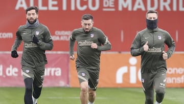 Felipe, Herrera y Saponjic, del Atl&eacute;tico.