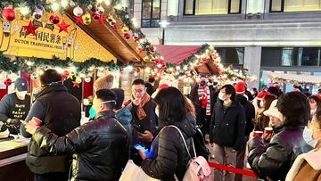 People visit a Christmas market, as coronavirus disease (COVID-19) outbreaks continue, in Shanghai, China December 24, 2022. REUTERS/Staff