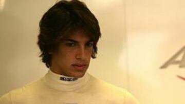 Merhi, ayer en el test de GP2 con Arden.