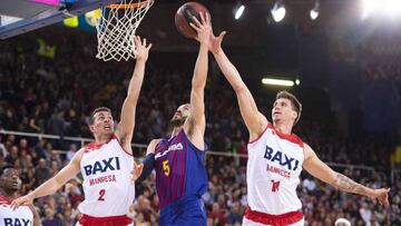 Pau Ribas, durante el partido