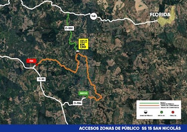 Mapas y zonas de espectadores de la fecha del WRC en Chile
