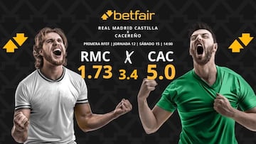 Real Madrid Castilla vs. CP Cacereño: horario, dónde ver, pronósticos y clasificación