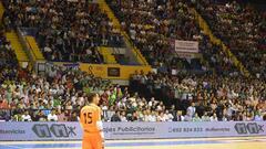 Imagen de un partido de fútbol sala en el Palacio de los Deportes de San Pablo de Sevilla.