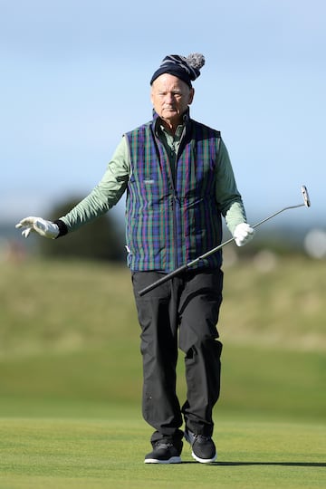 El famoso actor estadounidense está disfrutando del golf en el torneo de Escocia, Alfred Dunhill, disputado en la ciudad costera de St Andrews. 