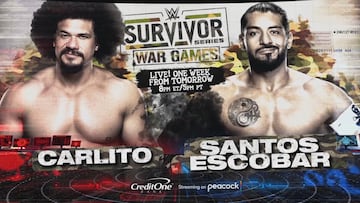Este es el promocional de Carlito vs Santos Escobar en Survivor Series.