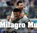 Prensa argentina festejó la clasificación: "¡Milagro Mundial!"