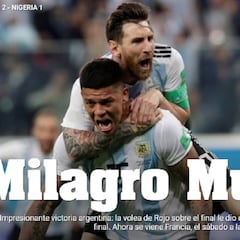 Argentina se rinde a Marcos Rojo: "¡Milagro Mundial!"