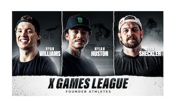 X Games League - Atletas fundadores: Ryan Williams, Nyjah Huston y Ryan Sheckler.