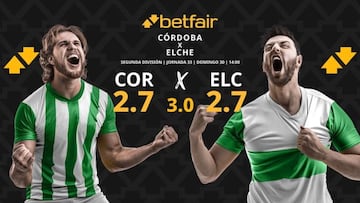 Córdoba CF vs. Elche CF: horario, dónde ver, pronósticos y clasificación