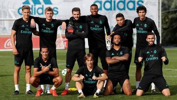 La imagen es del entrenamiento de ayer. Cristiano posó con sus compañeros. El portugués quiere levantar el vuelo en LaLiga, en la que lleva un gol en cuatro partidos (360 minutos). Entre todas las competiciones lleva siete.