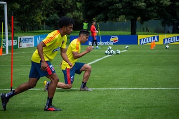 La Selección Colombia entrena en Bogotá pensando en el amistoso del domingo contra Perú.