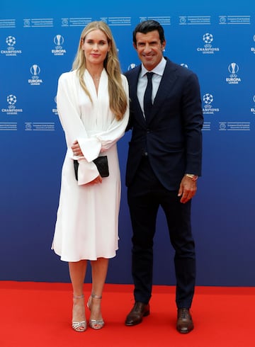 Helen Svedin with her husband Luis Figo