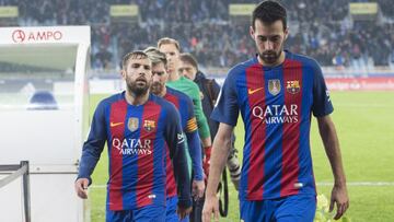 Los 70 de Sergio Busquets y Jordi Alba contra el Madrid