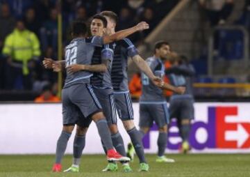 0-1. Pione Sisto celebró el primer gol.