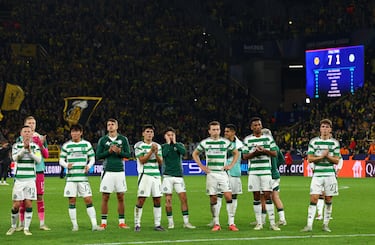 El Dortmund goleó al Celtic (7-1) gracias a un estelar Adeyemi, que anotó un hat-trick en la primera mitad. Guirassy y Emre Can, ambos desde el punto de penalti, completaron la manita del equipo alemán antes del descanso. El equipo escocés, que goleó en la primera jornada al Slovan Bratislava, solo compitió durante los primeros minutos, cuando Maeda llegó a empatar el tanto inicial de Can.