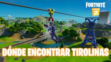 Fortnite Capítulo 2 - Temporada 1 | Desafío de Caos en Ascenso: usa la tirolina en partidas distintas