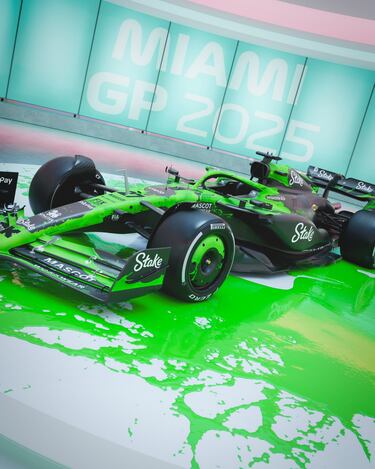 La escudería suiza apuesta por un diseño de manchas de pintura para los monoplazas de sus pilotos Nico Hülkenberg y Gabriel Bortoleto.