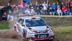 Iv&aacute;n Ares, durante una prueba del Campeonato de Espa&ntilde;a de Rallies de Asfalto (CERA)