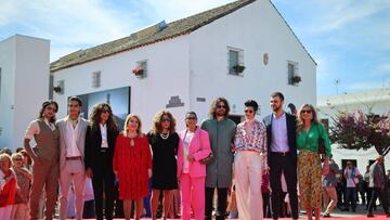 JEREZ DE LA FRONTERA, SPAIN - MARCH 31: Rosario Flores , Lolita Flores, Carmen Flores Ruiz and granddaughters of the artist during the inauguration of the Lola Flores Museum on March 31, 2023 in Jerez De La Frontera, Spain. (Photo by Juan Carlos Toro/Getty Images)