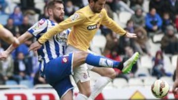 Alberto Lopo, en el Deportivo-Espanyol de la pasada temporada.