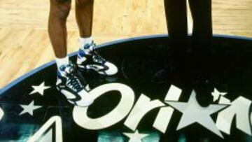Shaquille O'Neal y Julius Erving, en 1993.