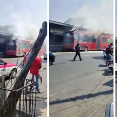 VIDEO: Así se incendió unidad de Metrobús en estación Upiicsa: qué sucedió y últimas noticias