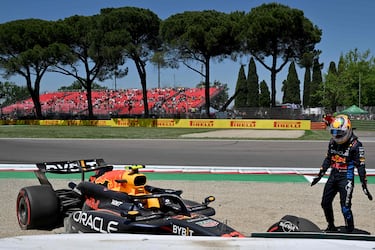 El accidentado sábado en Ímola en imágenes