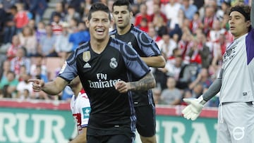 06/05/17 PARTIDO PRIMERA DIVISION
GRANADA - REAL MADRID
PRIMER GOL JAMES RODRIGUEZ 0-1
