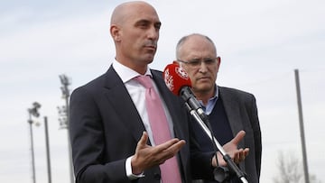 Rubiales, en una comparecencia con la RFEF.