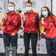 El equipo de Espada Femenino Junior, subcampeón del mundo en El Cairo