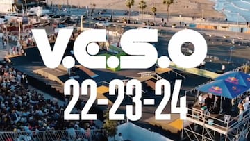 Vista aérea de La Marina Norte de Valencia durante el VESO 2022 para anunciar las fechas del VESO 2023.