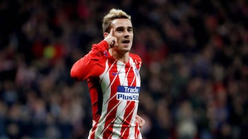 El delantero francés del Atlético de Madrid, Antoine Griezmann, durante un partido.