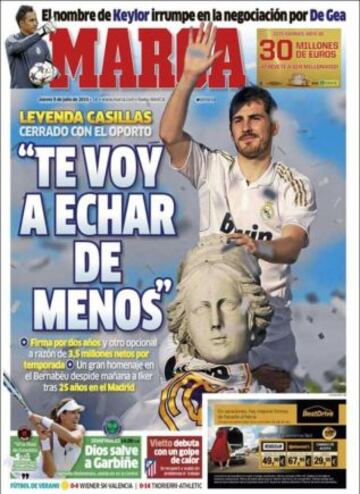 Portadas de la prensa deportiva