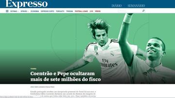 Expresso: Pepe y Coentrao ocultaron 7M€ a Hacienda