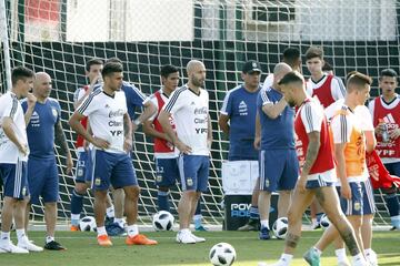 Barcelona 01Junio 2018, EspaÃ±a
Previa al Mundial 2018
Entrenamiento de la seleccion Argentina Ciudad Deportiva Joan Gamper, Barcelona.

Foto Ortiz Gustavo
