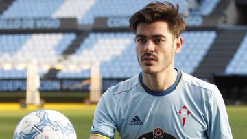 Jozabed S&aacute;nchez durante su presentaci&oacute;n como jugador del Celta.