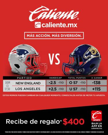 Así se jugará el Super Bowl LIII: ¡Patriots vs Rams!