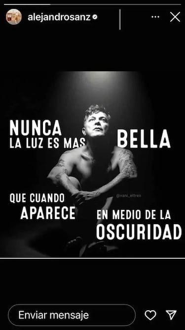 El esperanzador mensaje de Alejandro Sanz en las redes sociales